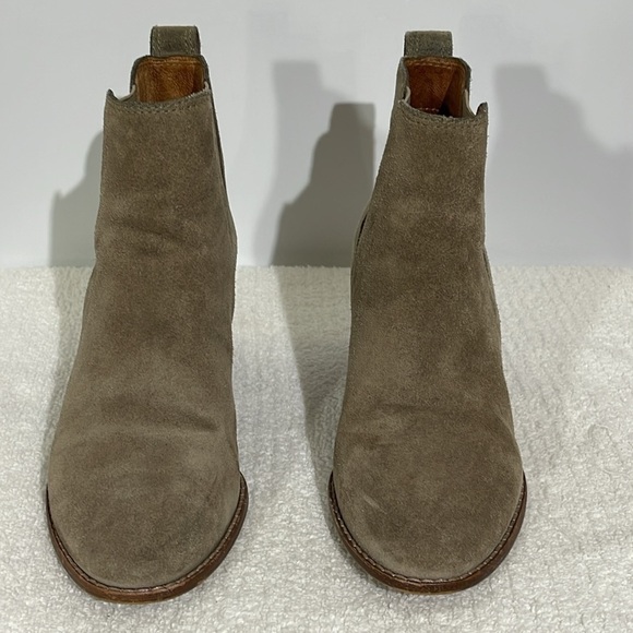 MADEWELL The Regan Boot in Suede Leather Color Tan Size 6 - Picture 2 of 9